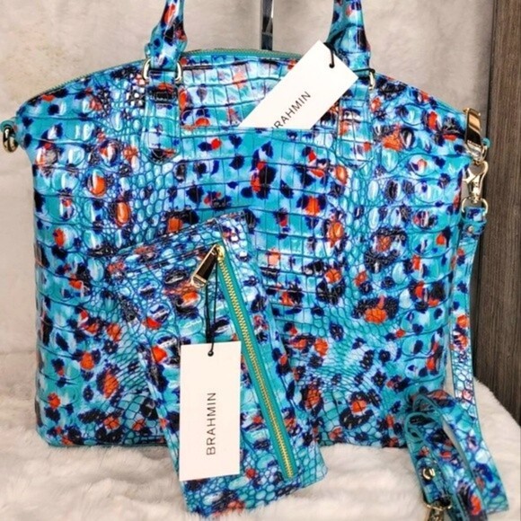 NWT BRAHMIN 2 PCS SET DESIGNER COLLECTABLE SATCHEL / SHOULDER BAG WALLET - Picture 3 of 14